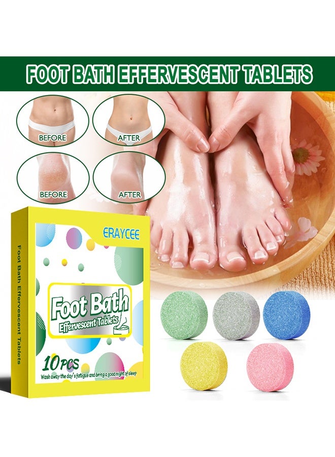 ERAYCEE 10 Pcs Foot Soak Spa Tablets Foot Care Foot Spa Relax Massage Tablets Foot Care Relax Massage, Cleansing Tablets Helps Restore Foot Health, Promote Metabolism - Image 2